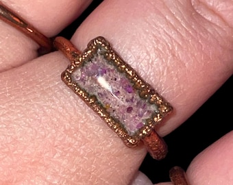 Raw Ruby Bar Ring