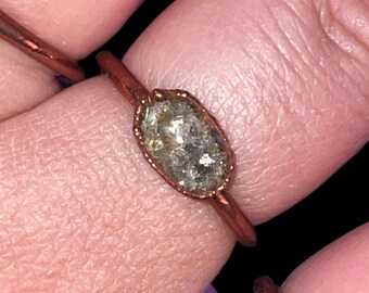 Raw Citrine Oval Ring