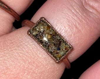 Amber Bar Ring