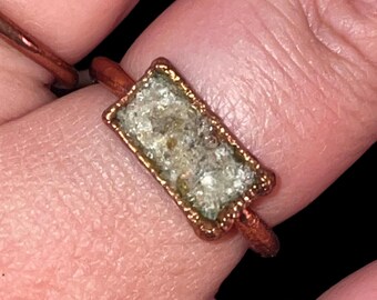 Raw Citrine Bar Ring