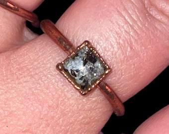 Rainbow Moonstone Square Ring