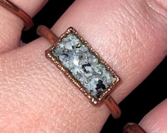 Rainbow Moonstone Bar Ring