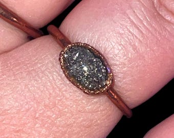 Pyrite Oval Ring