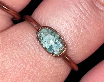 Raw Emerald Oval Ring