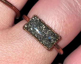 Pyrite Bar Ring