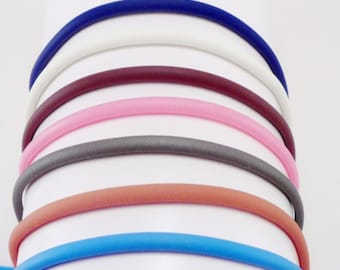 3mm Rubber Cord Necklace: Sterling Silver Clasp, Pick Your Color