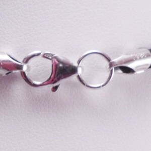 May include: Close-up of a silver clasp on a black cord necklace.