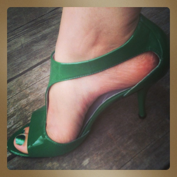 Sexy 60s Inspired Mad Men Size 8 Vintage Green Heels Shoes