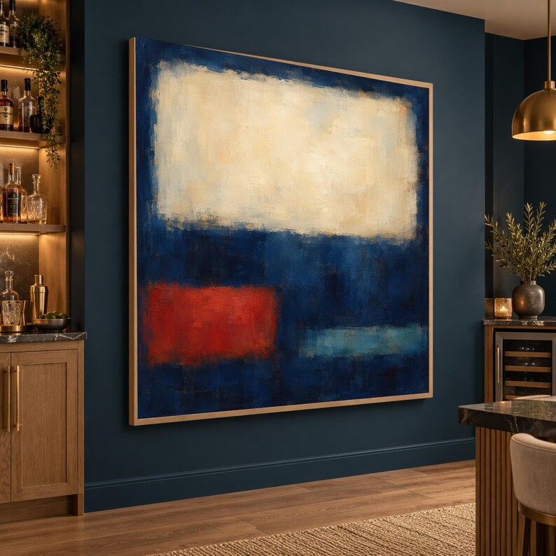 Mark Rothko Abstract Canvas Print, Blue Red Modern Art (handmade) - Etsy