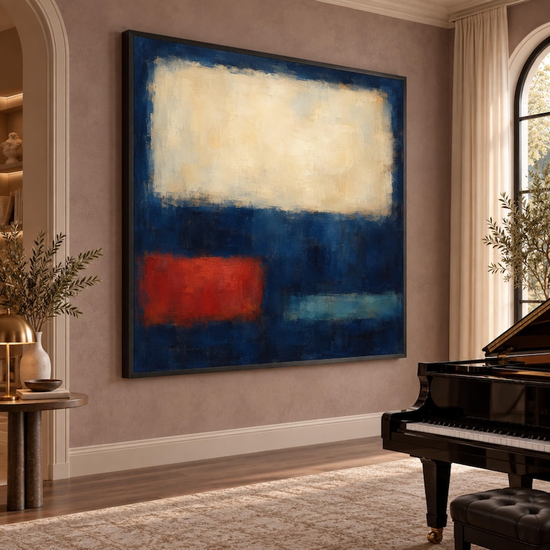 Mark Rothko Abstract Canvas Print, Blue Red Modern Art (handmade) - Etsy