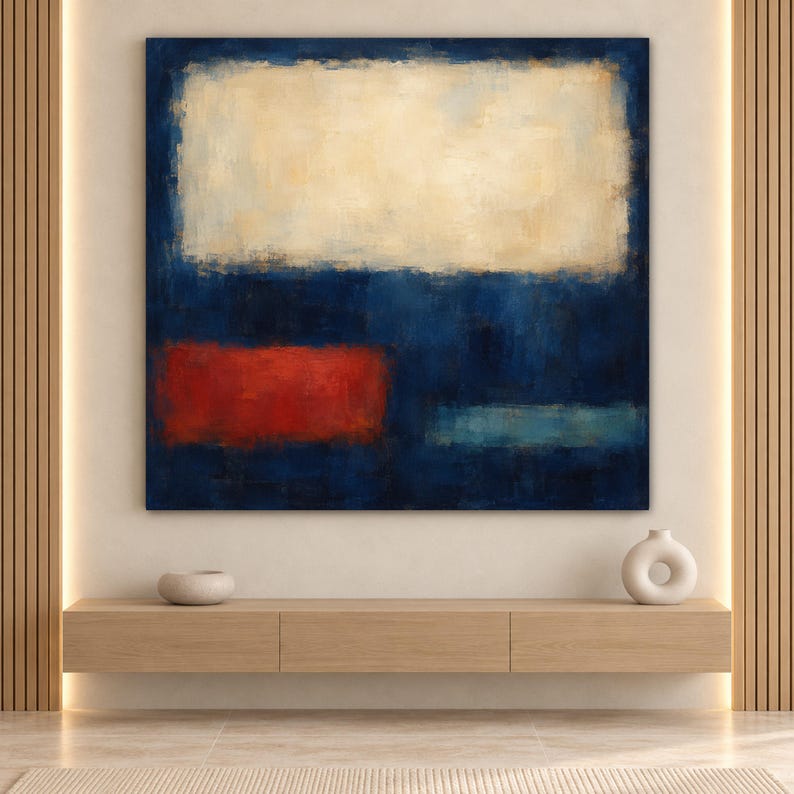 Mark Rothko Abstract Canvas Print, Blue Red Modern Art (handmade) - Etsy