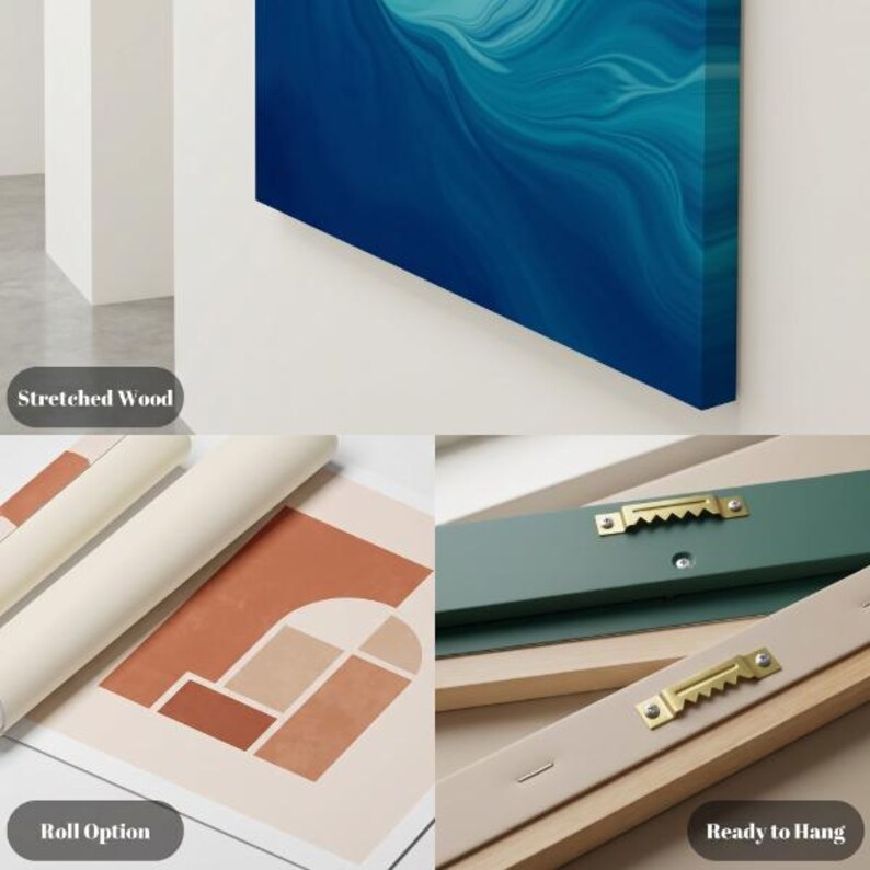 Mark Rothko Abstract Canvas Print, Blue Peach Modern Wall Art (handmade ...