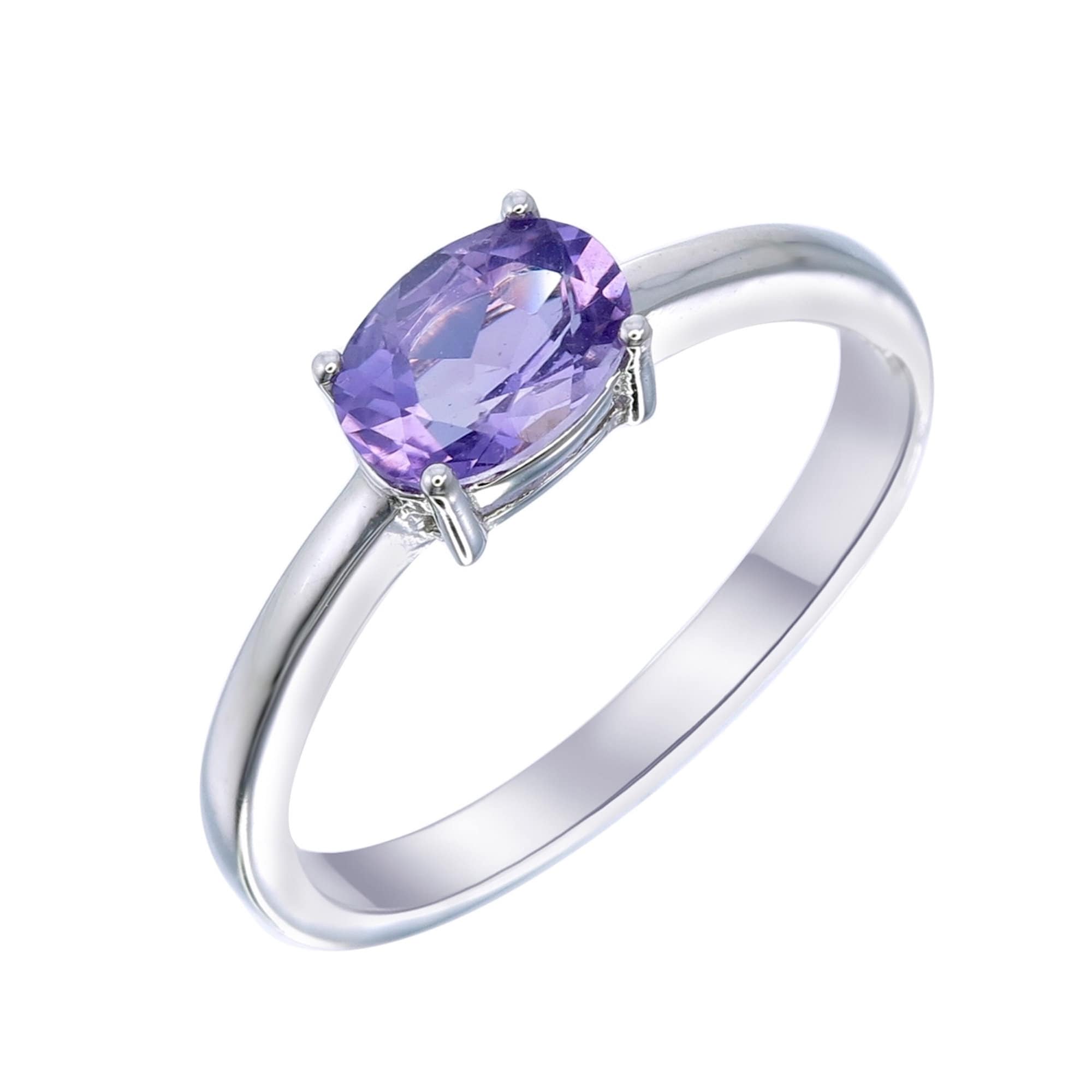 Deep Purple Claddagh Ring 9 karat yellow gold | Claddagh Jewellers