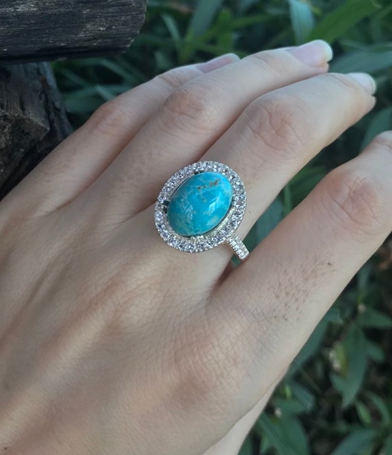 Giant turquoise ring best sale
