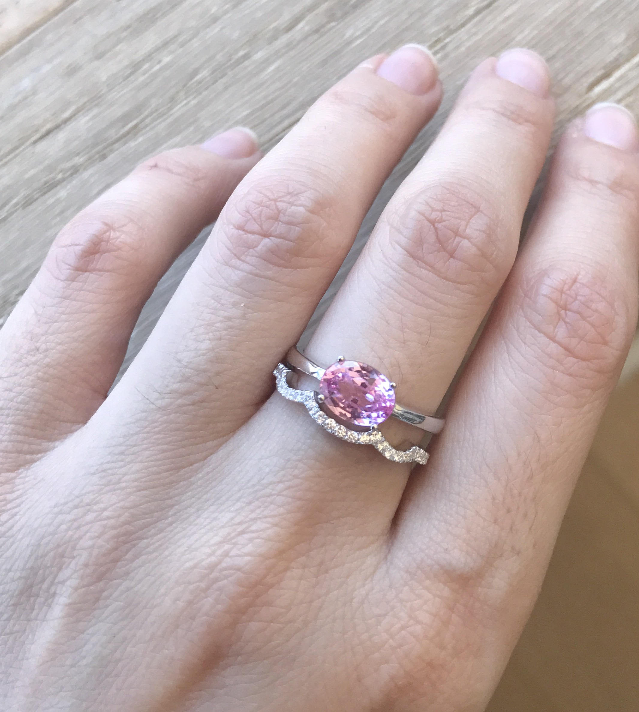 Buy 3 Carat Pink Topaz Ring, Halo Engagement Ring, Promise Rings for Her,  Split Cross Shank Wedding Ring, Round Gemstone Ring, Free Ring Box Online  in India - Etsy