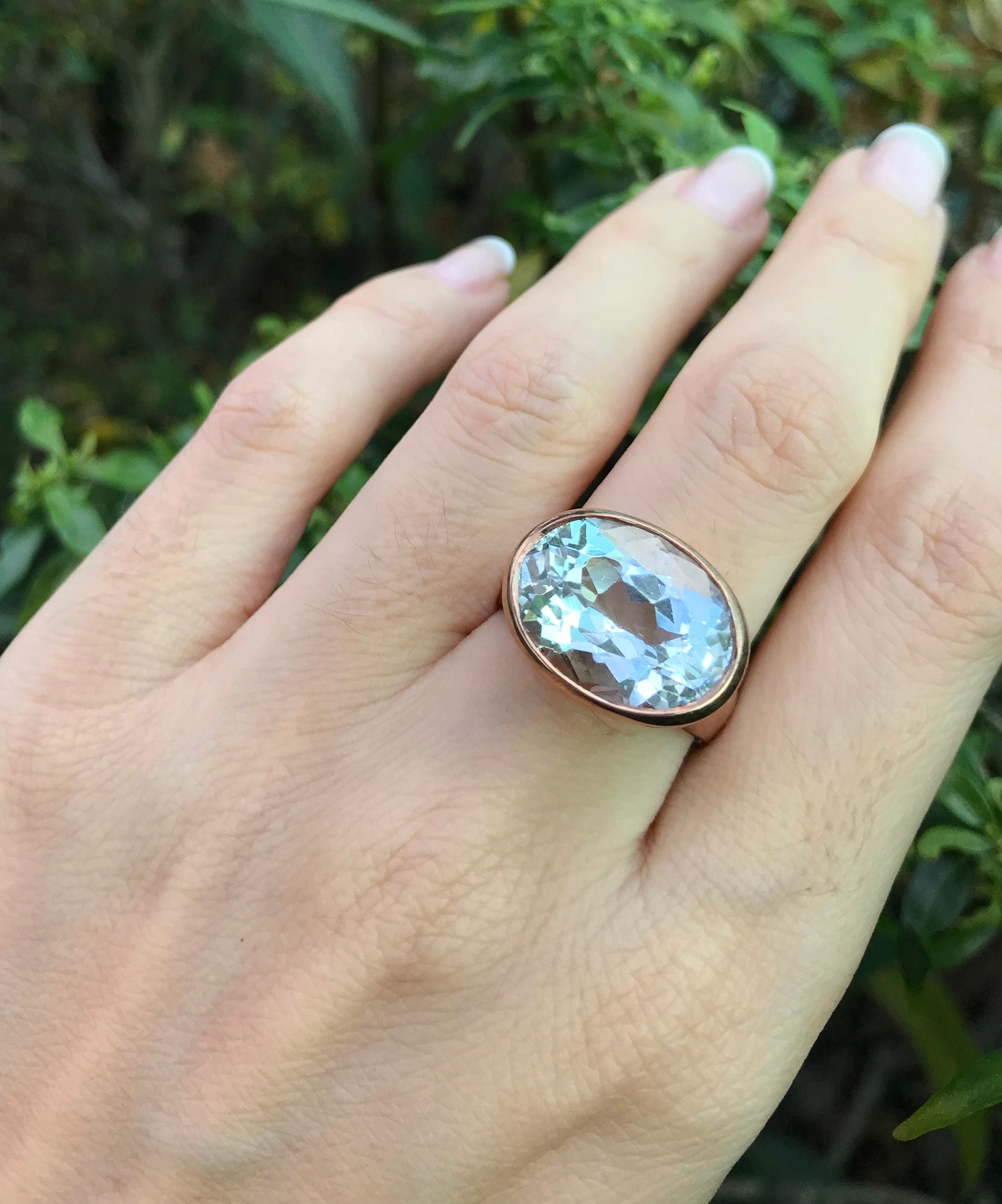 aquamarine stone ring