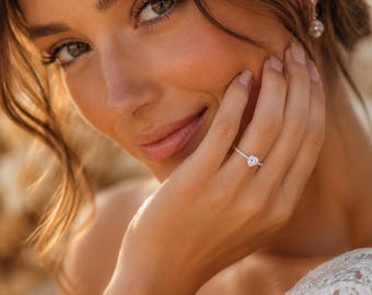 Cubic Zirconia Heart Shape Dainty Ring For Her