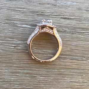 Moissanite Engagement Ring Rose Gold image 7