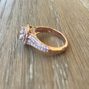 Moissanite Engagement Ring Rose Gold image 8