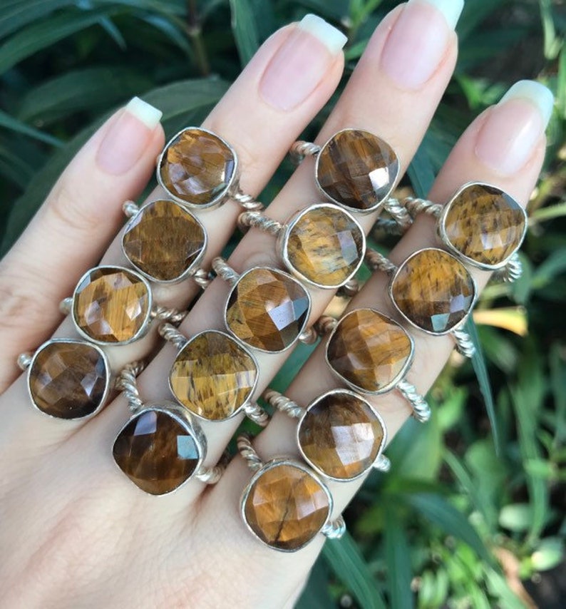 tiger gemstone rings