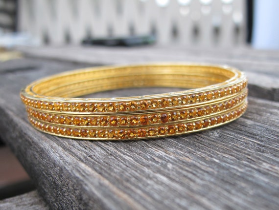 Citrine Gold Bangle- November Birthstone Bangle Bracelet- Gold Stone Bangle- Yellow Topaz Bracelet