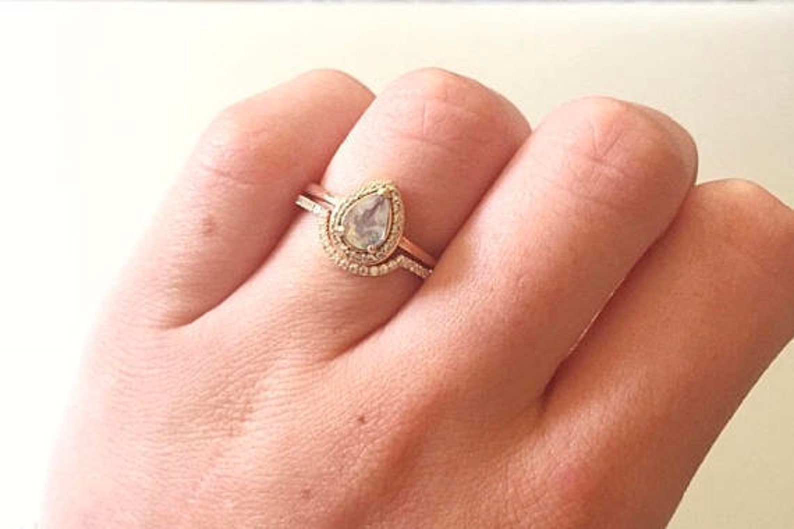 Rose Gold Chevron Wedding Band Rose Gold Contour Band Etsy