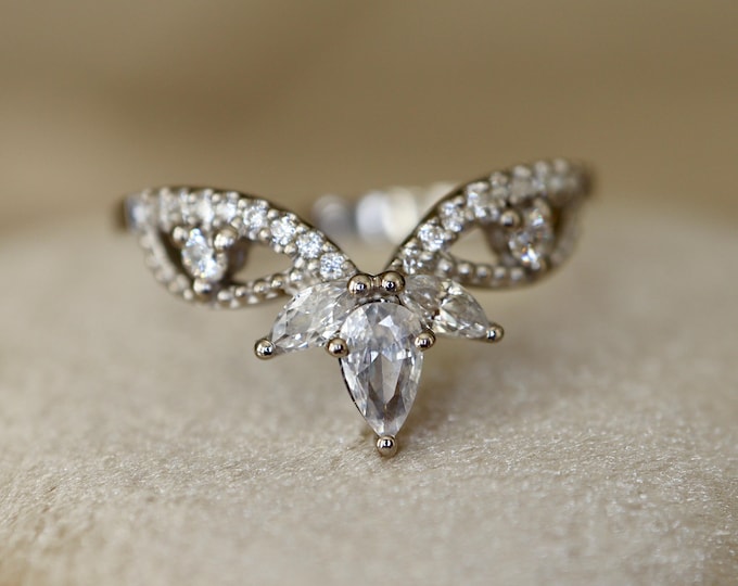 Moissanite Sterling Silver Wedding Vintage Milgrain Enhancer Guard Contour Band