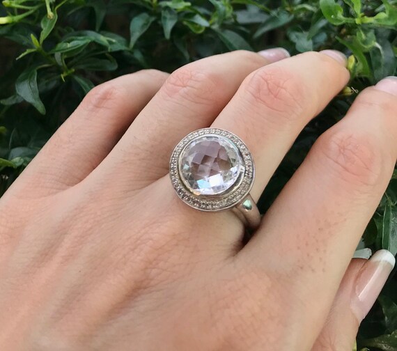 thumbnail image 2 of 925 Sterling Silver Genuine White Topaz Heart Promise Ring - Size 3 2 of 11