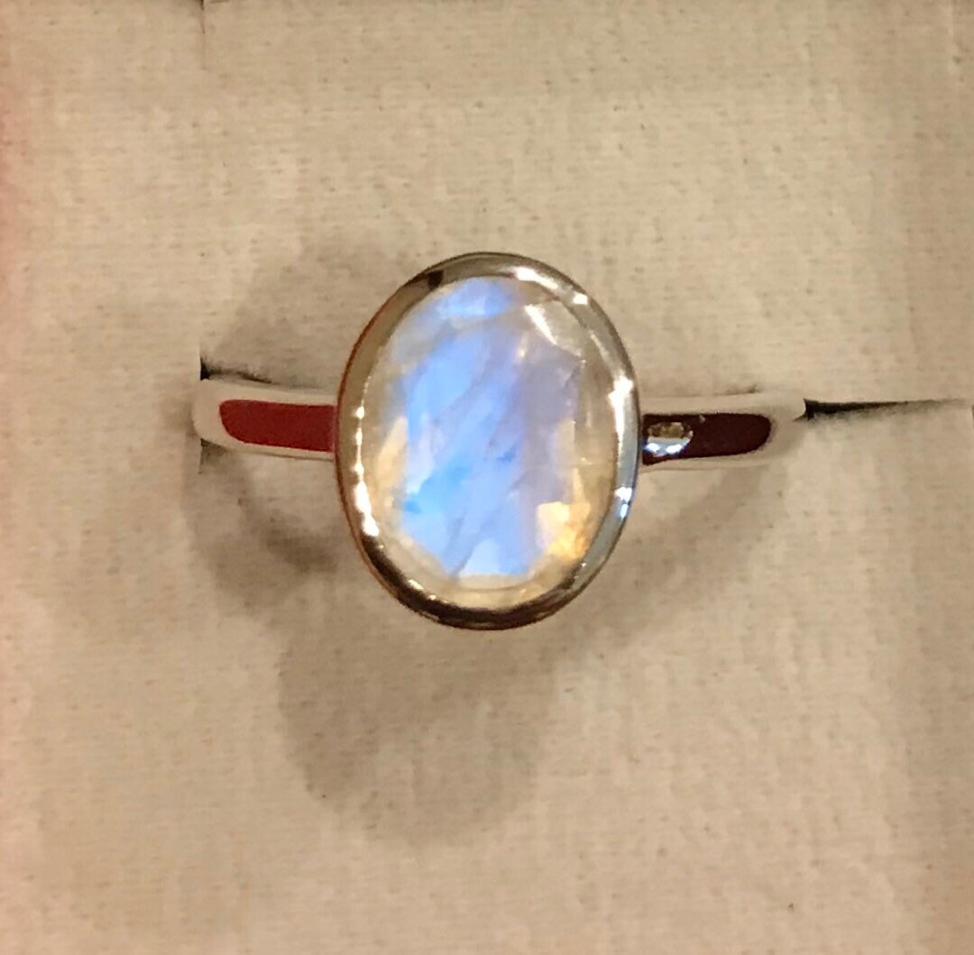 Simple on sale moonstone ring