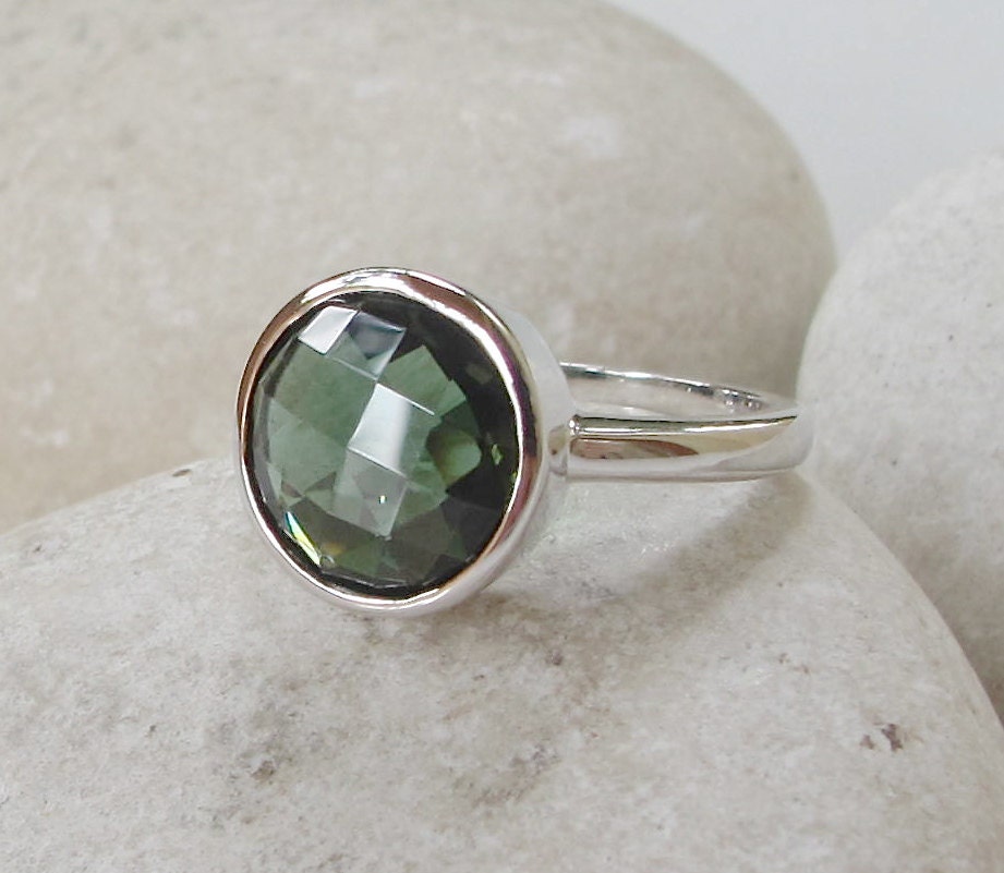 4.00 Ct Dark Green Emerald Half Moon Cut Three Stone Engagement 14K Gold  Ring | eBay