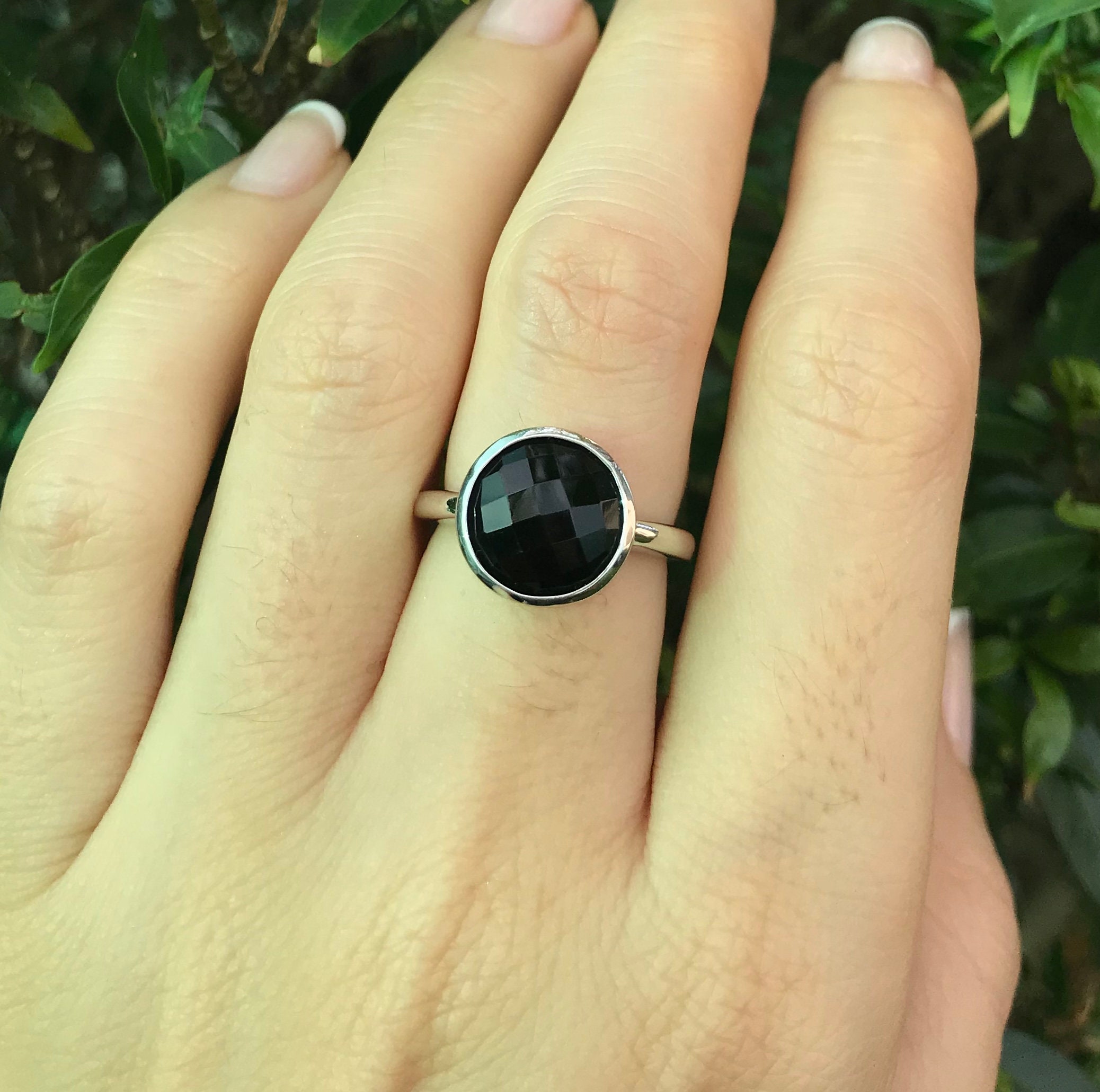 Round Onyx Oxid Ring Round Onyx Oxid Ring