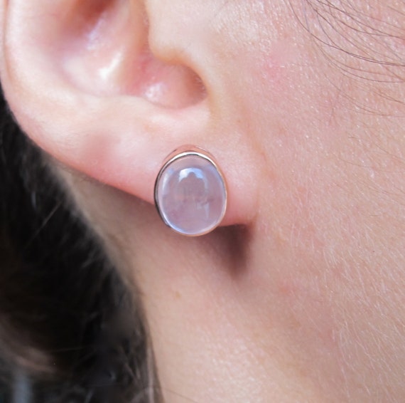 Orecchini Cerchio Quarzo Rosa e Tormalina
