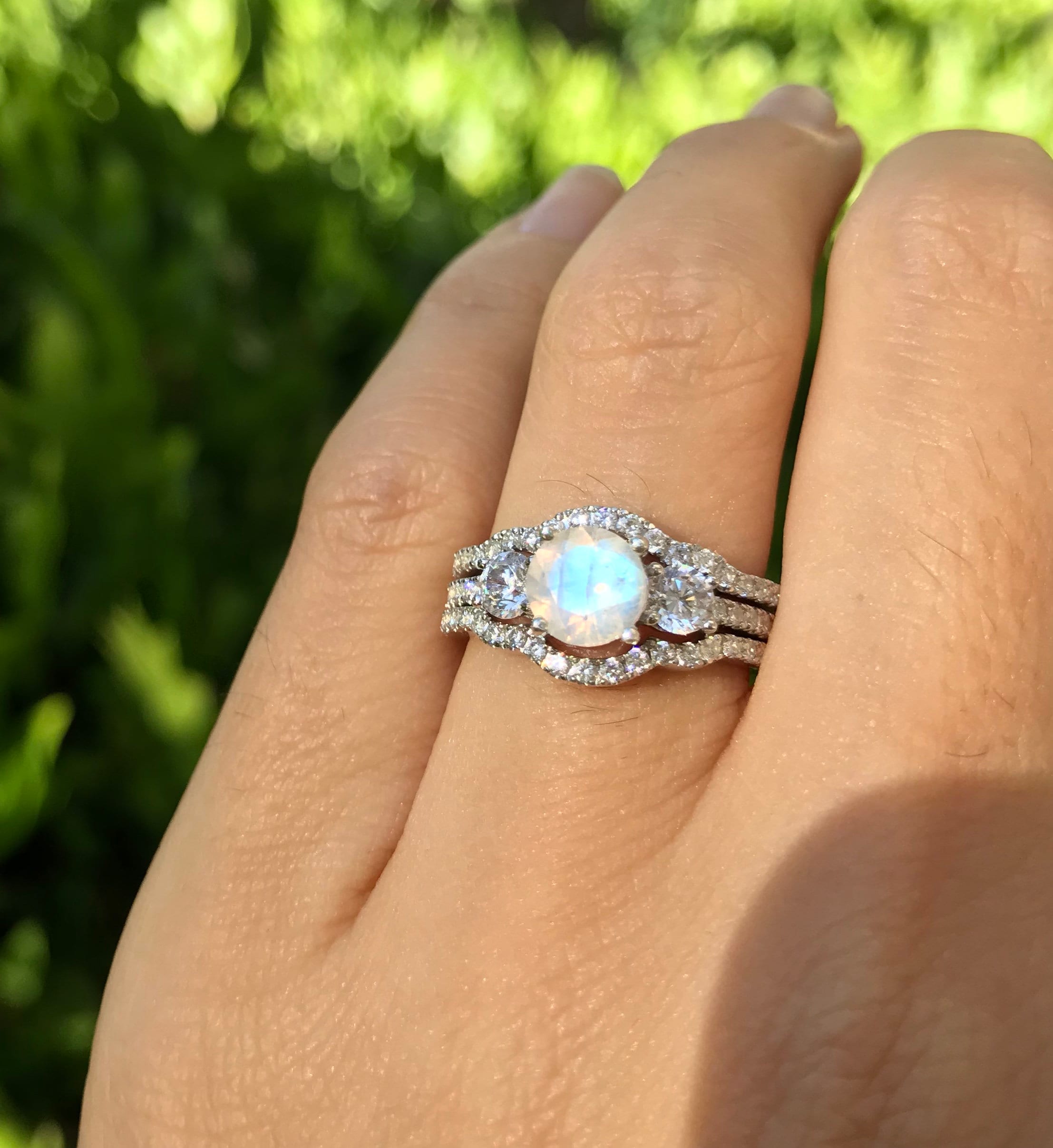 Moonstone ring set deals