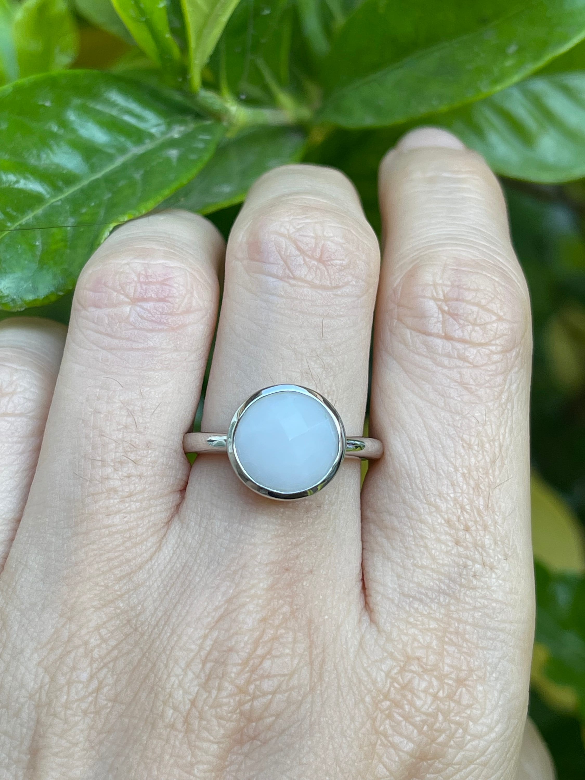 Katzenauge Stein Ring, Blauer KatzenAuge Ring, Großer blauer Ring, Minimal  Ring Silber Natur Edelstein, Sterling Silber Achat Ring, Natürlicher Achat  Ring - .de