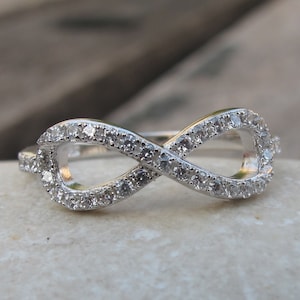 Infinity Promise Ring- Bohemian Infinity Ring- Best Friend Ring- Cubic Zirconia Infinity Ring- Minimalist Infinity Ring-Sterling Silver Ring