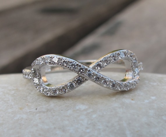 Sterling Silver CZ Infinity Ring Sterling Silver CZ Infinity Ring