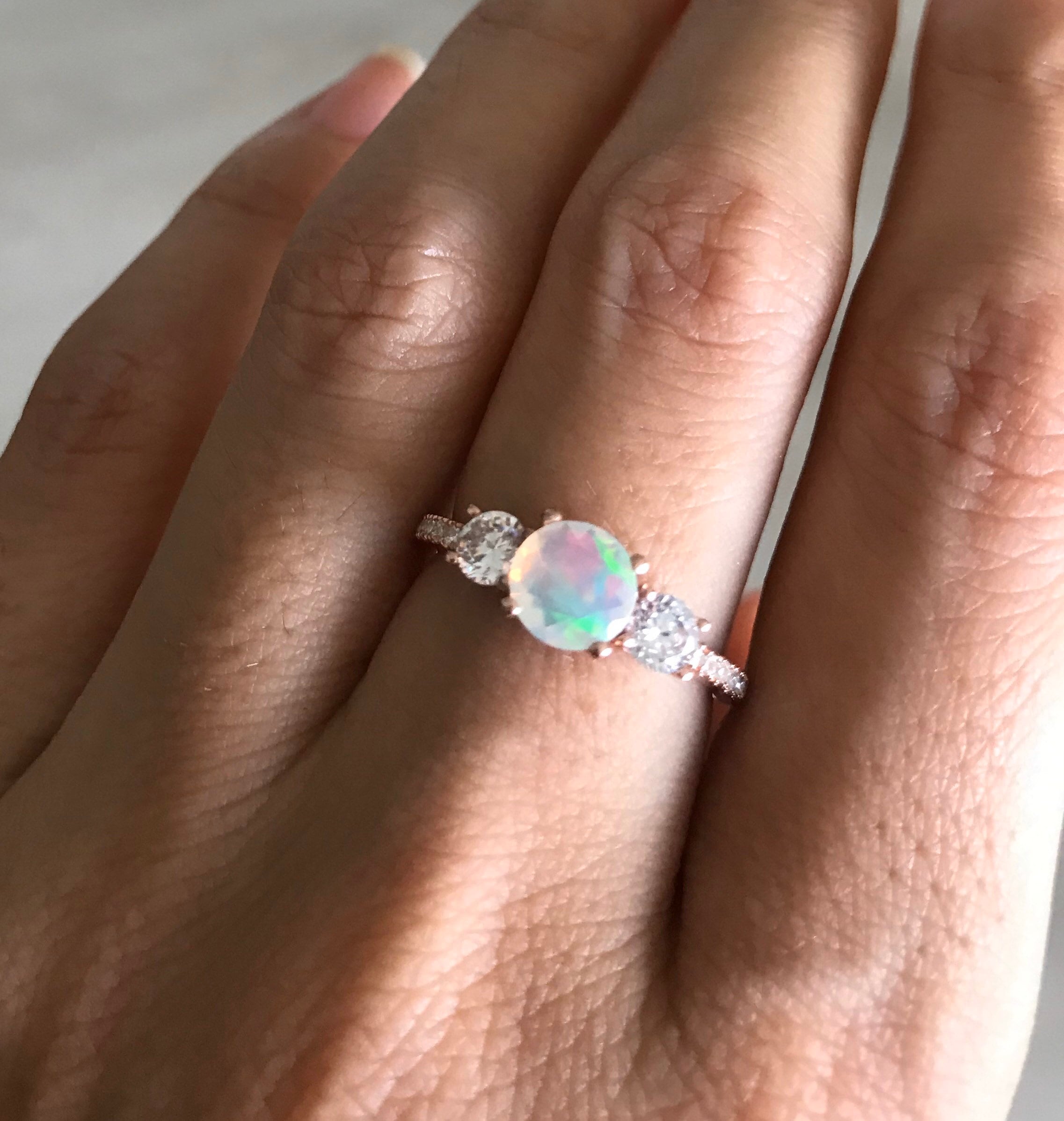 opal engagement ring