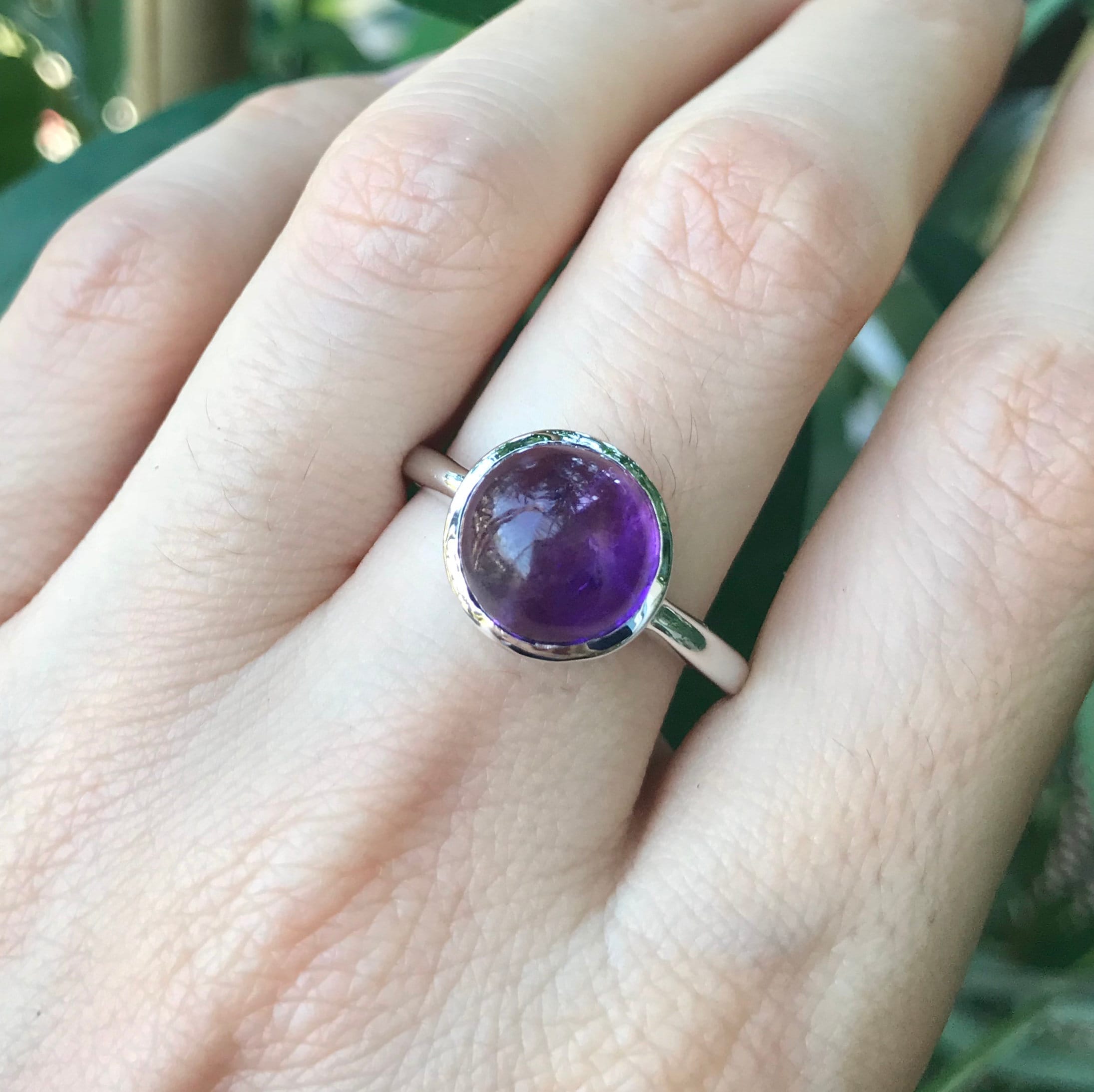 Amethyst Deep Ocean Silver Ring – SILBERUH