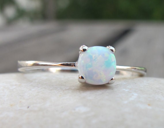 Asymmetric White Opal Opal Ring in 9kt Yellow Gold – Kerry Rocks Jewellery