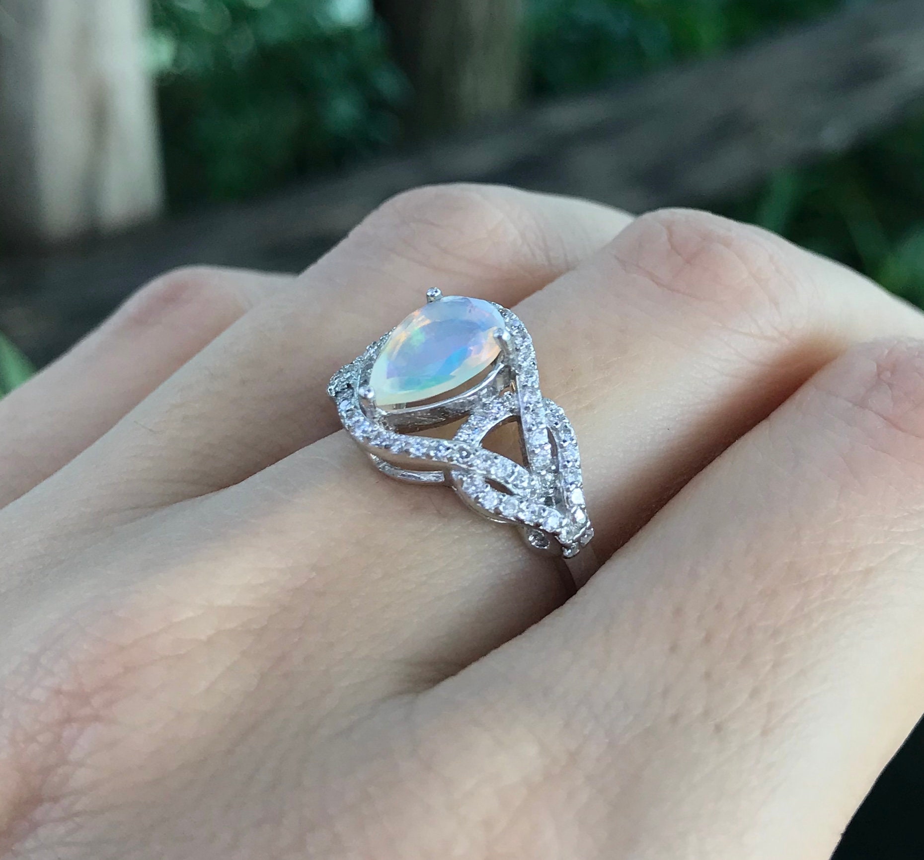 opal engagement ring set opal engagement ring set