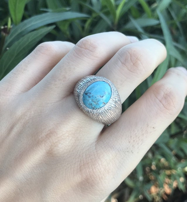 River Rocks Statement Ring - Bronze Infused Turquoise – Barse Jewelry