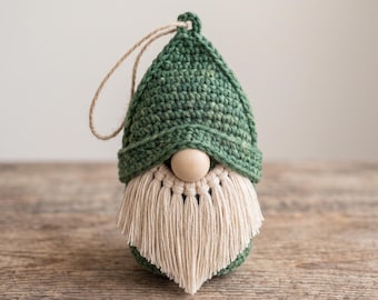 Crochet Gnome Ornament Pattern, Easy Beginner Christmas Decor (PDF)