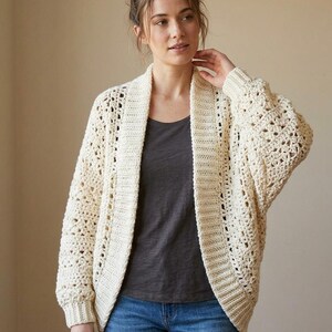 Cocoon Cardigan Crochet Pattern, Dolman Cocoon Crochet Pattern, Flying Squirrel Cardigan Pattern PDF