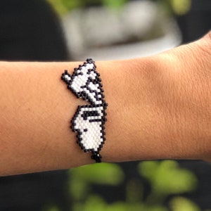 Miyuki snoopy the dog bracelet, unique armband, stylish wristband, chic bracelet for women, valentines day gift for girls