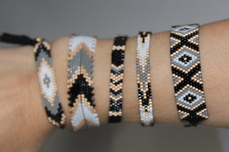 Miyuki Bead Bracelet Geometric Beaded Bracelet Miyuki Etsy