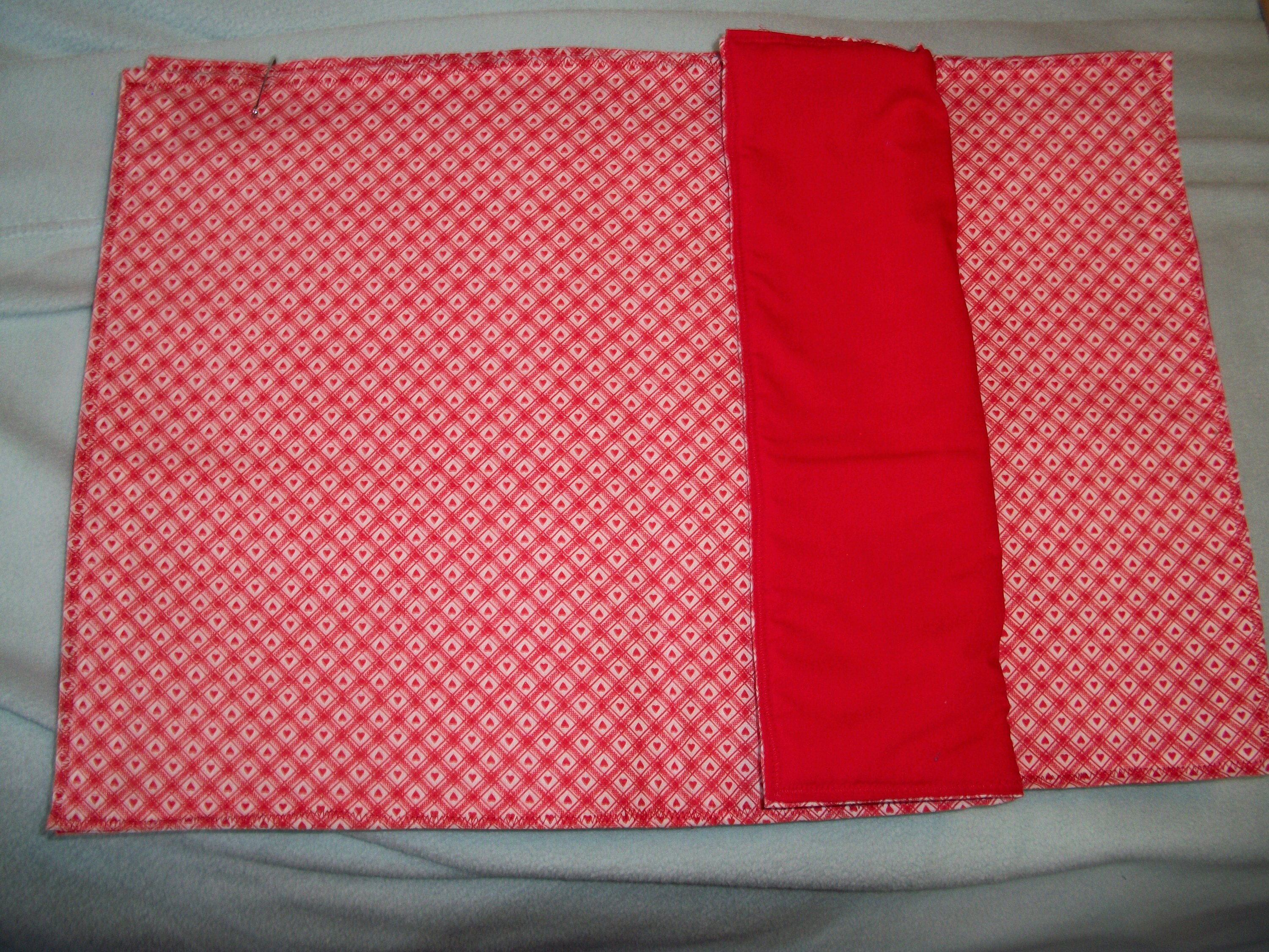 Set of 4 Colorful Red Placemats With Hearts Handmade Etsy Israel