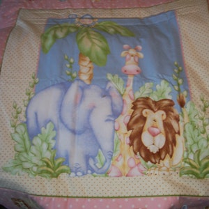 Lion, Elephant and more on a Handmade Baby Quilt!