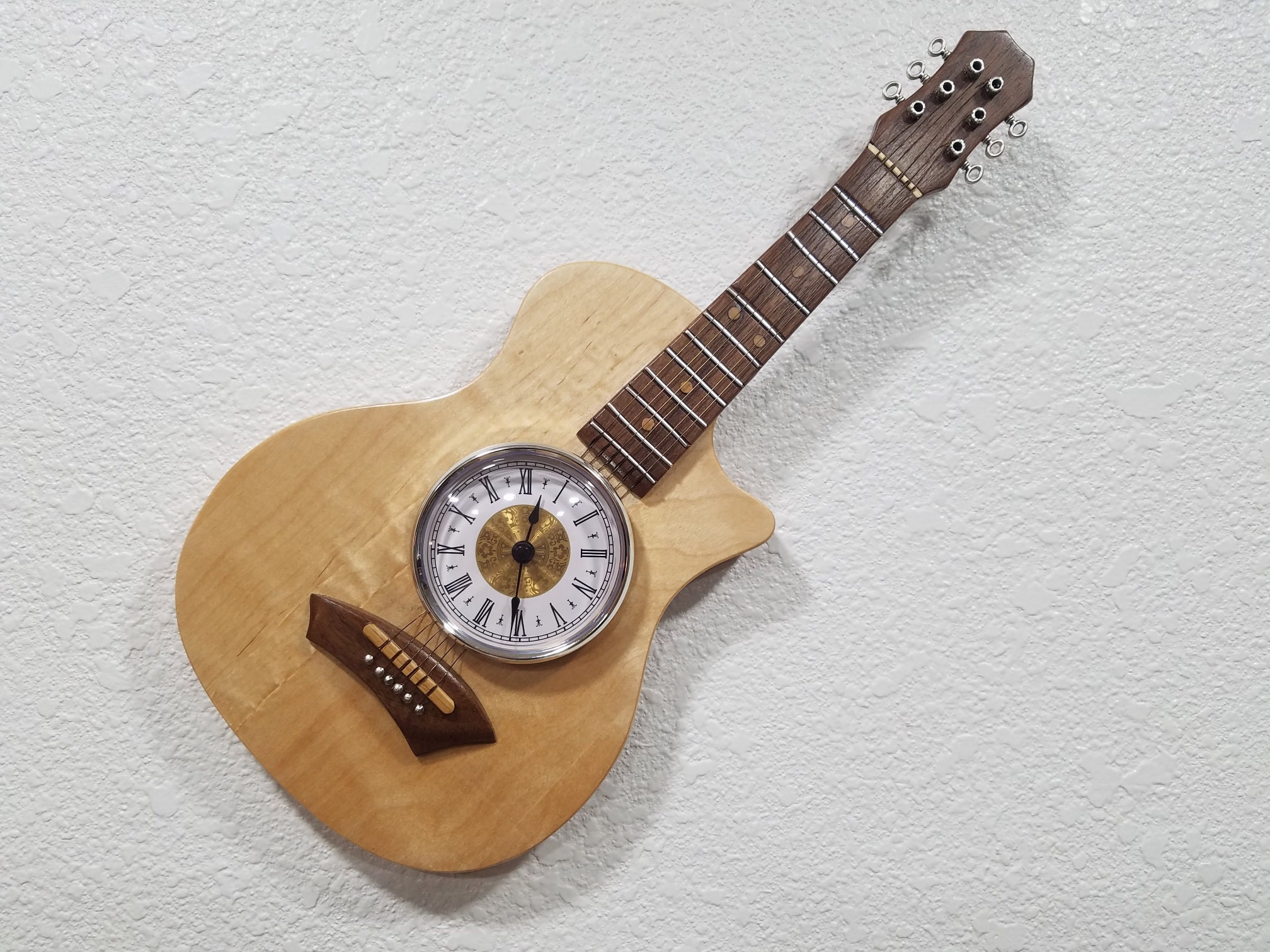 Wood Guitar Clock