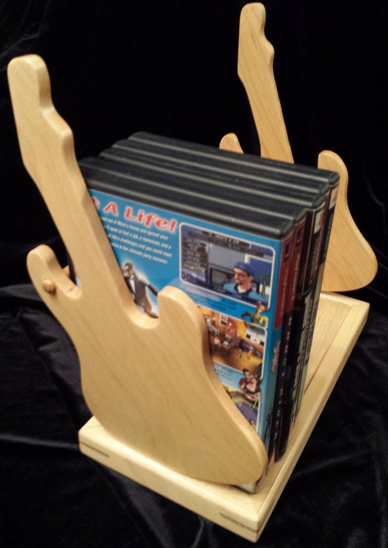 CD Holder DVD Holder Games Holder Organizer Maple Guitar Etsy