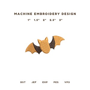 Bat Embroidery Design | Halloween Bat Machine Embroidery File | Spooky Bat Embroidery Files